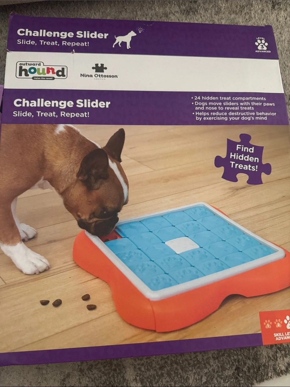 Outward Hound Puzzle Feeders Duo — Blue, Orange & Green